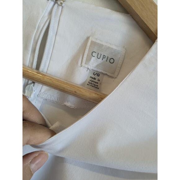 Cupio Blouse Top Shirt 3/4 Bell Sleeve White Size Large - Picture 4 of 12